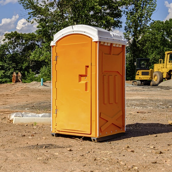 how often are the porta potties cleaned and serviced during a rental period in Fisk MO